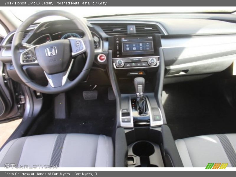 Polished Metal Metallic / Gray 2017 Honda Civic EX Sedan