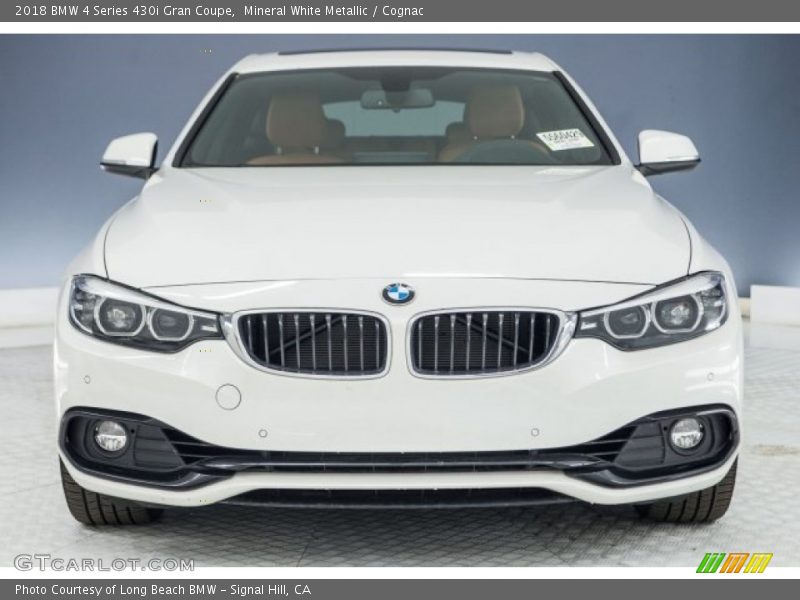 Mineral White Metallic / Cognac 2018 BMW 4 Series 430i Gran Coupe