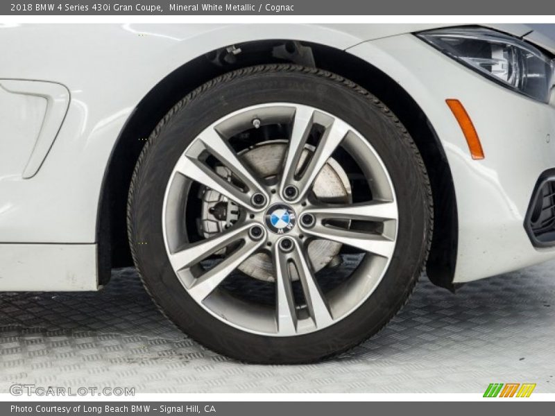 Mineral White Metallic / Cognac 2018 BMW 4 Series 430i Gran Coupe