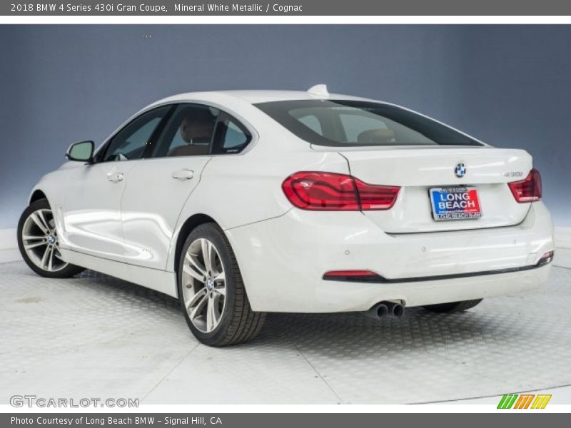 Mineral White Metallic / Cognac 2018 BMW 4 Series 430i Gran Coupe