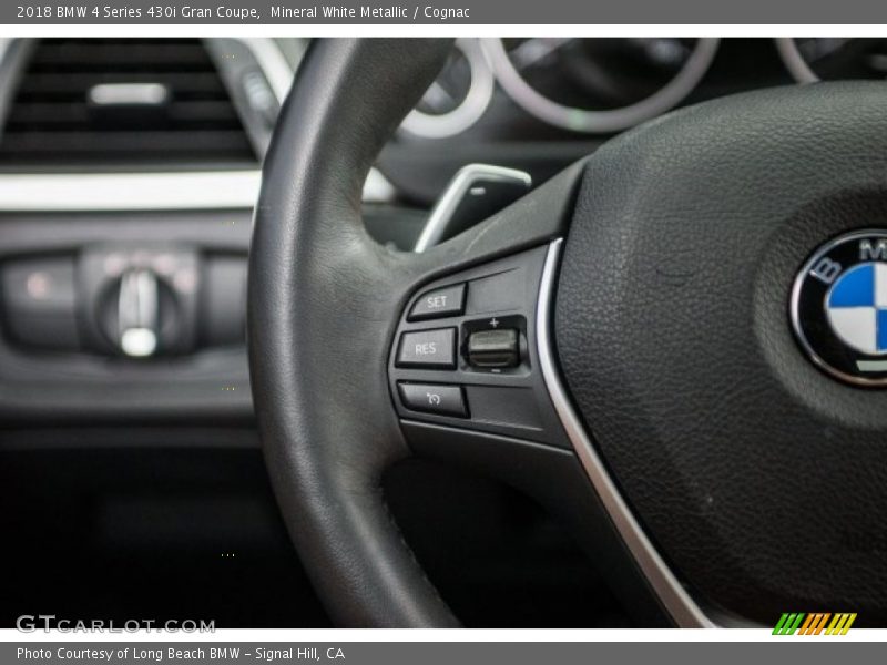 Mineral White Metallic / Cognac 2018 BMW 4 Series 430i Gran Coupe