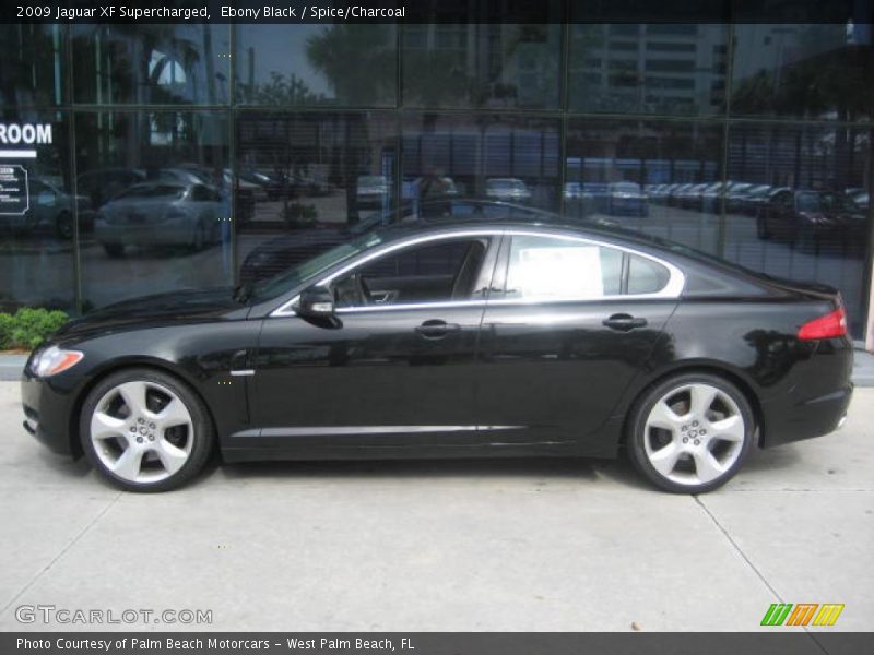 Ebony Black / Spice/Charcoal 2009 Jaguar XF Supercharged