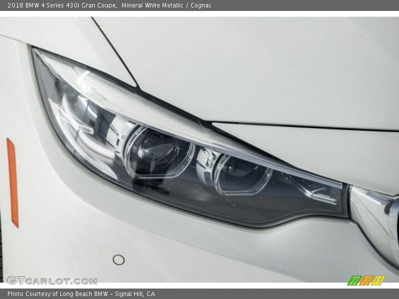 Mineral White Metallic / Cognac 2018 BMW 4 Series 430i Gran Coupe