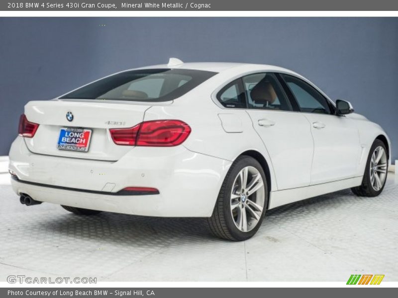 Mineral White Metallic / Cognac 2018 BMW 4 Series 430i Gran Coupe