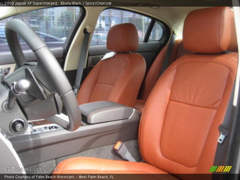 Ebony Black / Spice/Charcoal 2009 Jaguar XF Supercharged