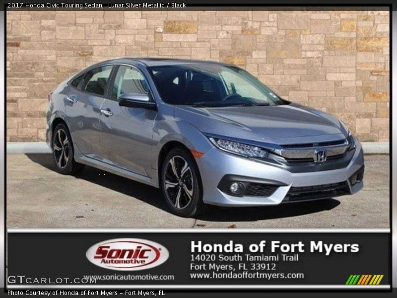 Lunar Silver Metallic / Black 2017 Honda Civic Touring Sedan