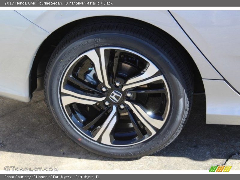 Lunar Silver Metallic / Black 2017 Honda Civic Touring Sedan