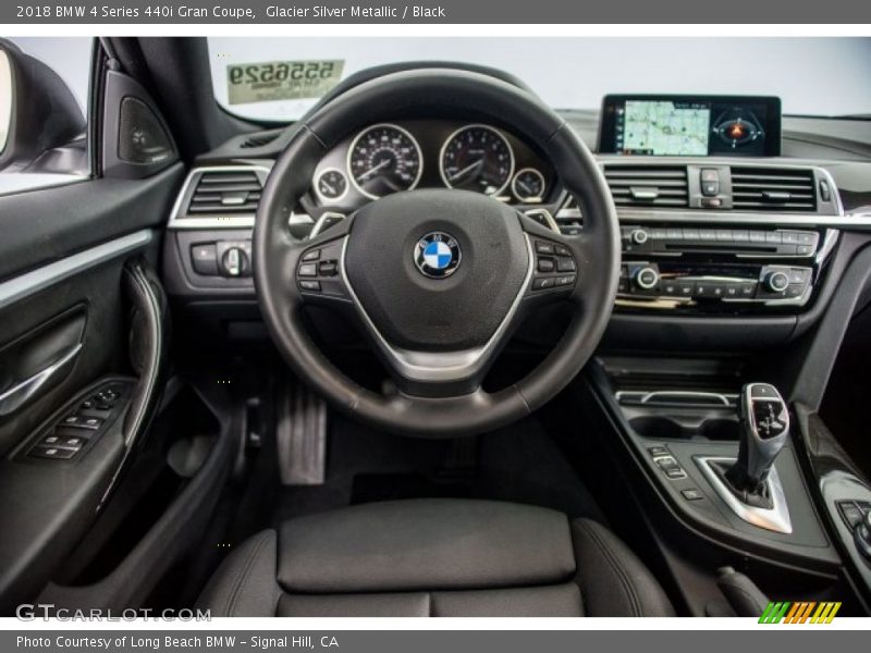 Glacier Silver Metallic / Black 2018 BMW 4 Series 440i Gran Coupe