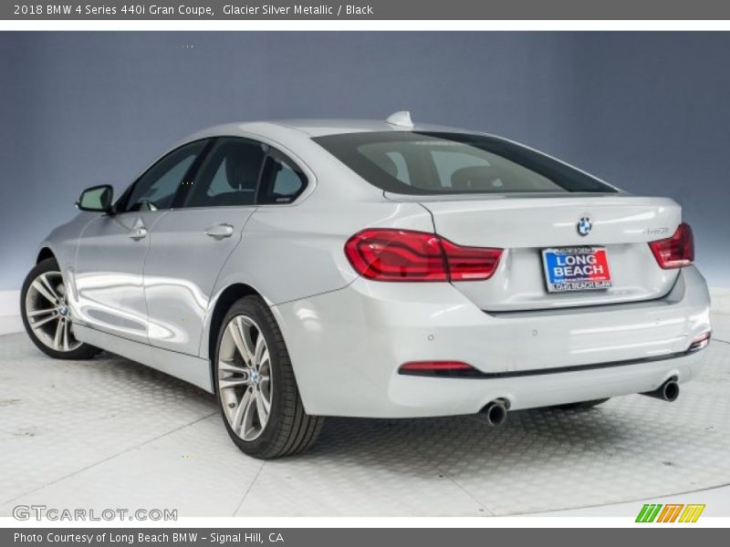 Glacier Silver Metallic / Black 2018 BMW 4 Series 440i Gran Coupe