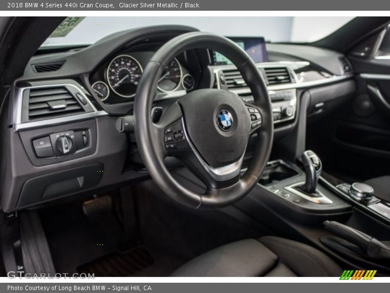 Glacier Silver Metallic / Black 2018 BMW 4 Series 440i Gran Coupe