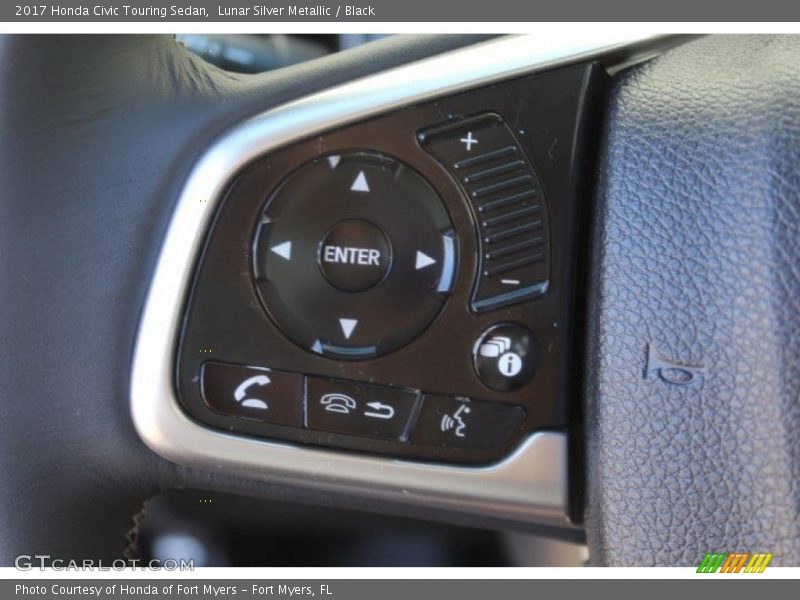 Lunar Silver Metallic / Black 2017 Honda Civic Touring Sedan