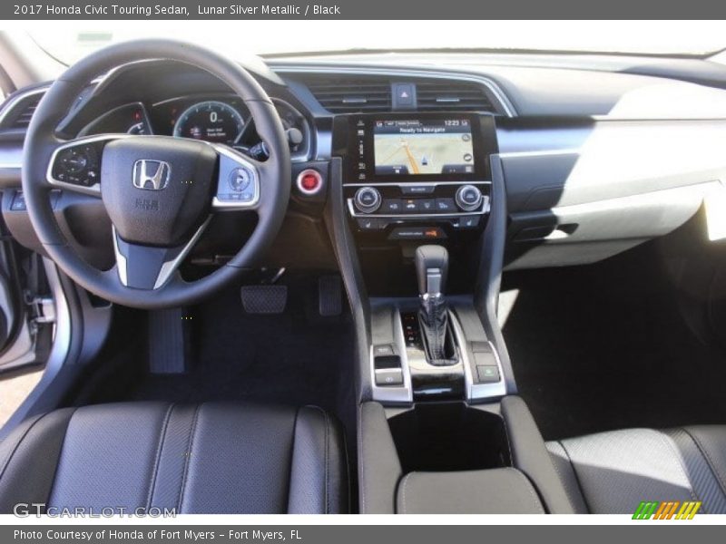 Lunar Silver Metallic / Black 2017 Honda Civic Touring Sedan