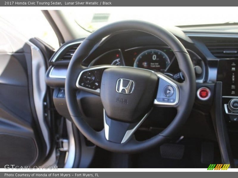 Lunar Silver Metallic / Black 2017 Honda Civic Touring Sedan