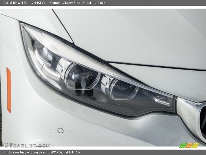 Glacier Silver Metallic / Black 2018 BMW 4 Series 440i Gran Coupe