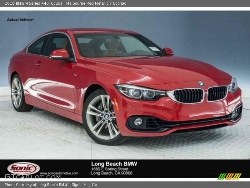 Melbourne Red Metallic / Cognac 2018 BMW 4 Series 440i Coupe