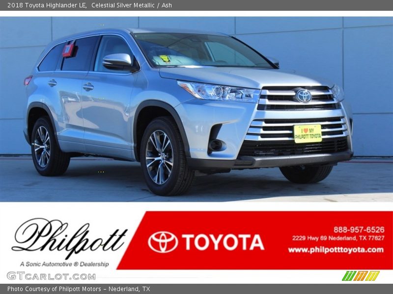 Celestial Silver Metallic / Ash 2018 Toyota Highlander LE