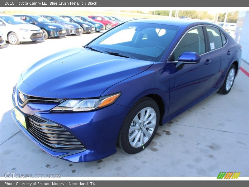 Blue Crush Metallic / Black 2018 Toyota Camry LE