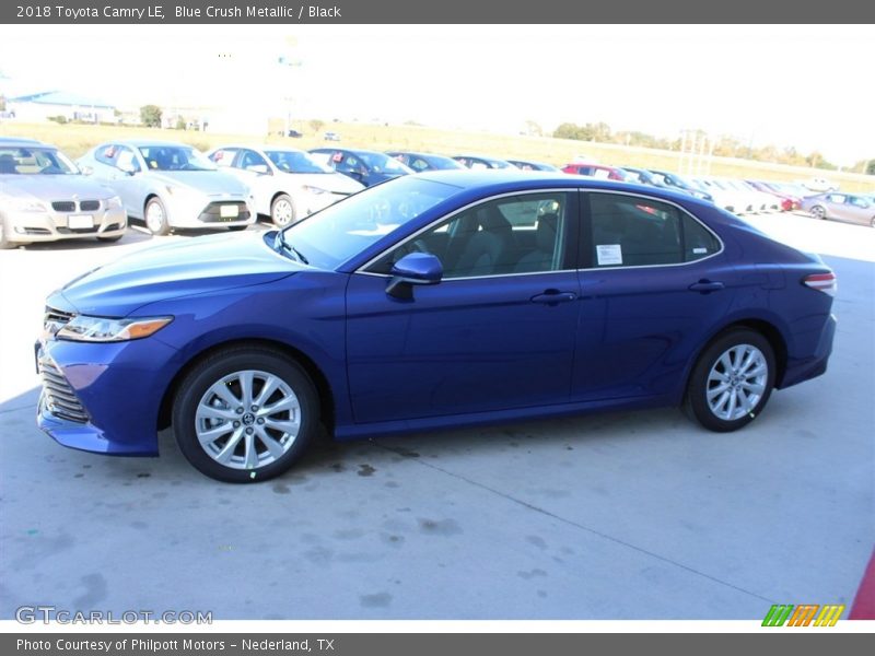 Blue Crush Metallic / Black 2018 Toyota Camry LE
