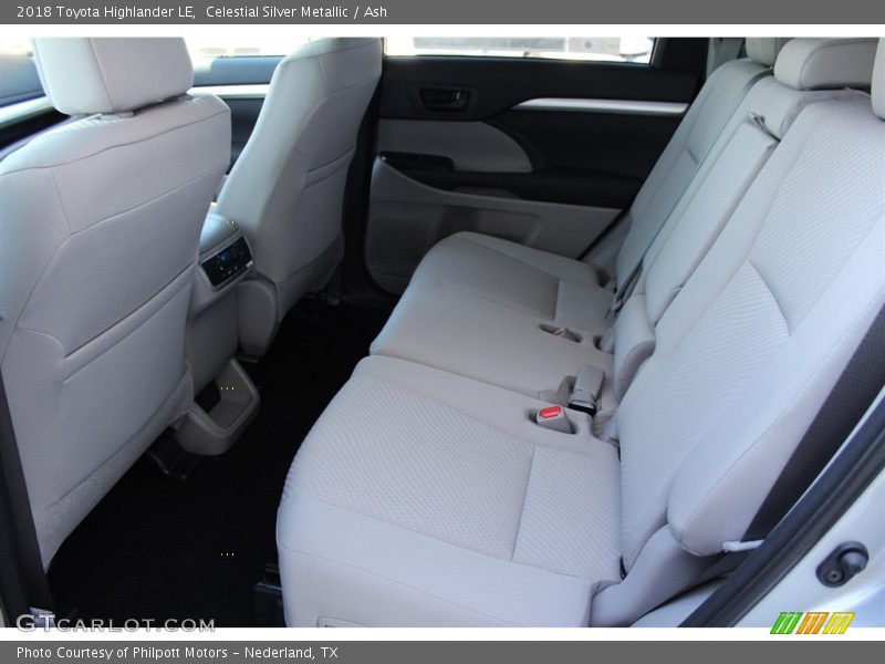 Rear Seat of 2018 Highlander LE
