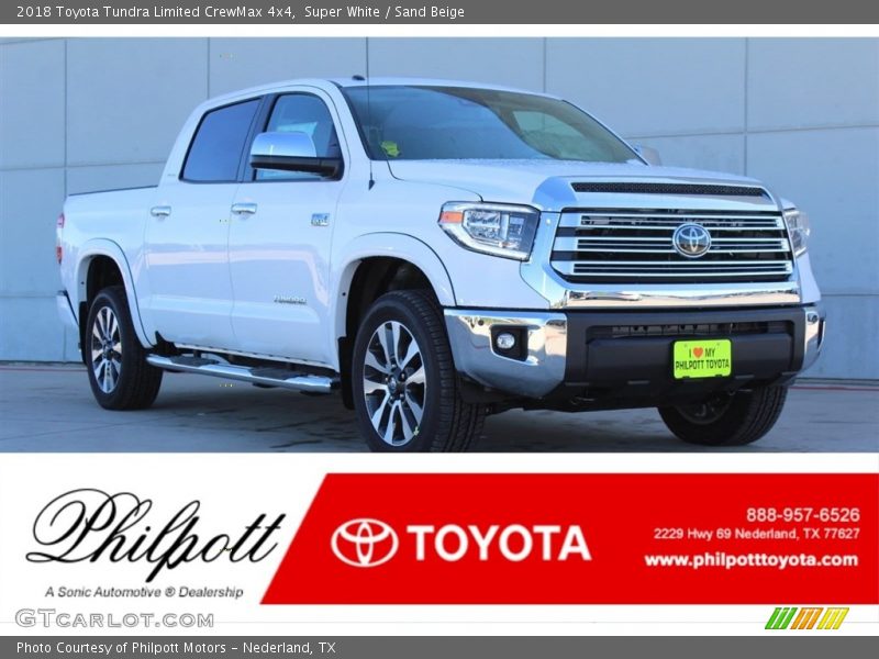 Super White / Sand Beige 2018 Toyota Tundra Limited CrewMax 4x4