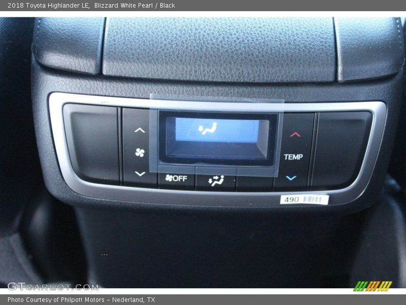 Blizzard White Pearl / Black 2018 Toyota Highlander LE