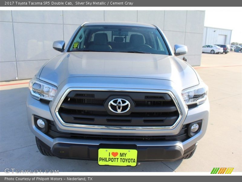 Silver Sky Metallic / Cement Gray 2017 Toyota Tacoma SR5 Double Cab