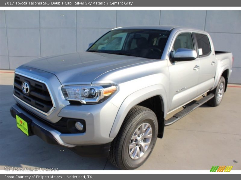 Silver Sky Metallic / Cement Gray 2017 Toyota Tacoma SR5 Double Cab