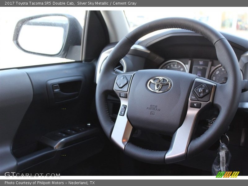 Silver Sky Metallic / Cement Gray 2017 Toyota Tacoma SR5 Double Cab