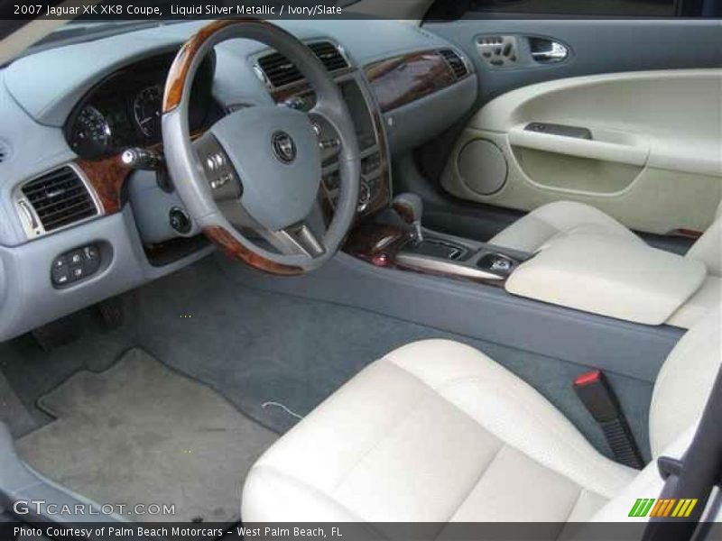 Liquid Silver Metallic / Ivory/Slate 2007 Jaguar XK XK8 Coupe