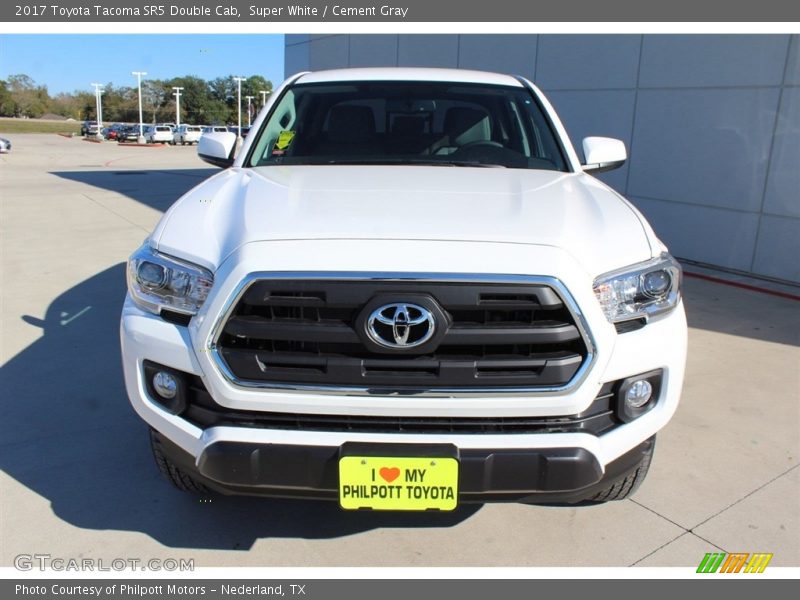 Super White / Cement Gray 2017 Toyota Tacoma SR5 Double Cab