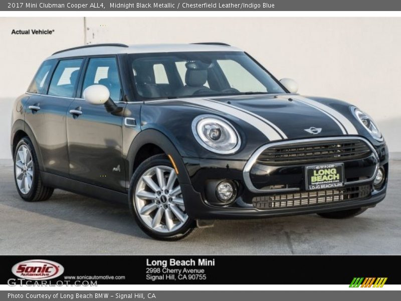 Midnight Black Metallic / Chesterfield Leather/Indigo Blue 2017 Mini Clubman Cooper ALL4