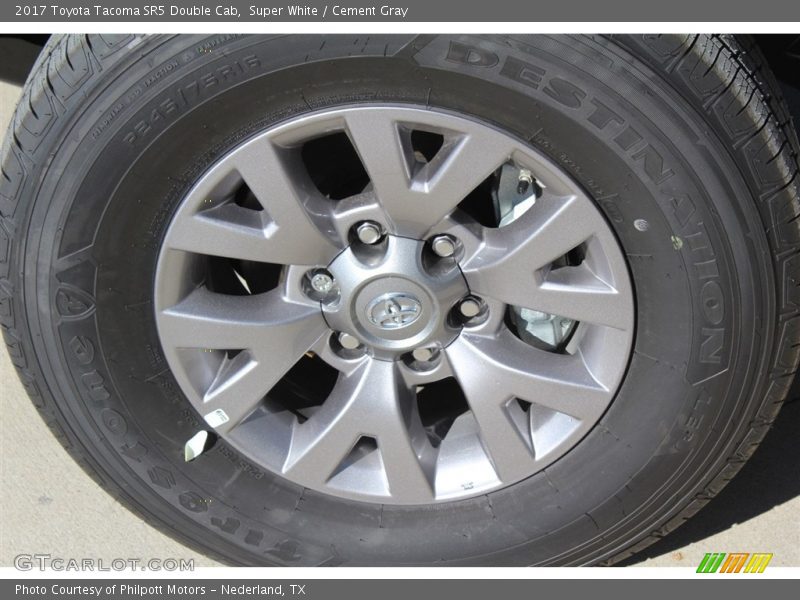 Super White / Cement Gray 2017 Toyota Tacoma SR5 Double Cab