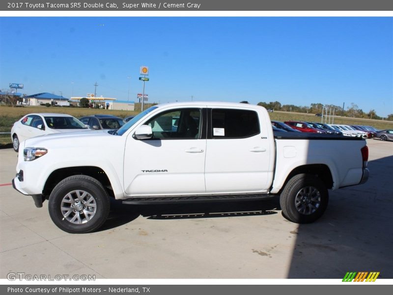 Super White / Cement Gray 2017 Toyota Tacoma SR5 Double Cab