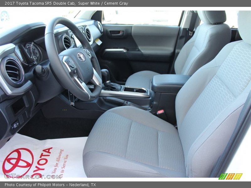 Super White / Cement Gray 2017 Toyota Tacoma SR5 Double Cab