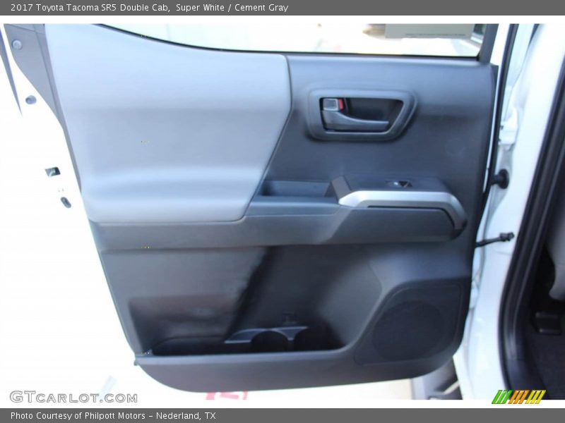 Super White / Cement Gray 2017 Toyota Tacoma SR5 Double Cab