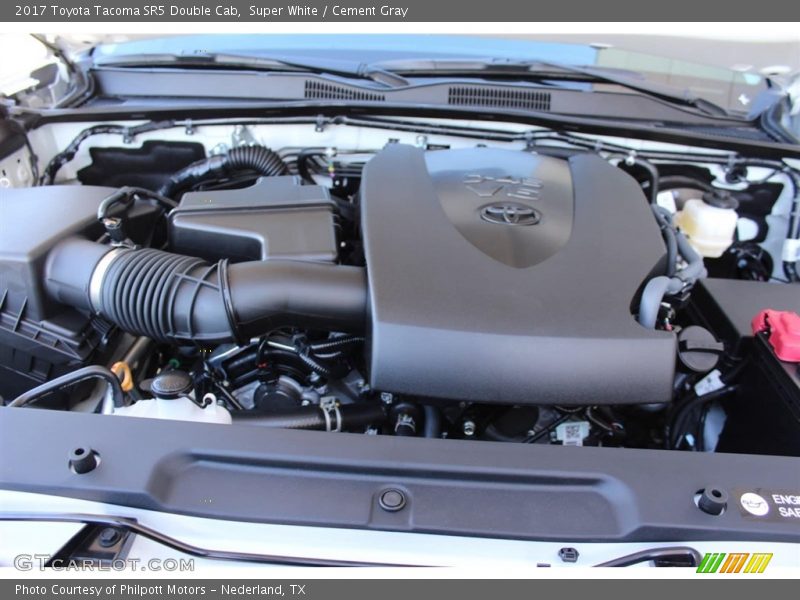Super White / Cement Gray 2017 Toyota Tacoma SR5 Double Cab