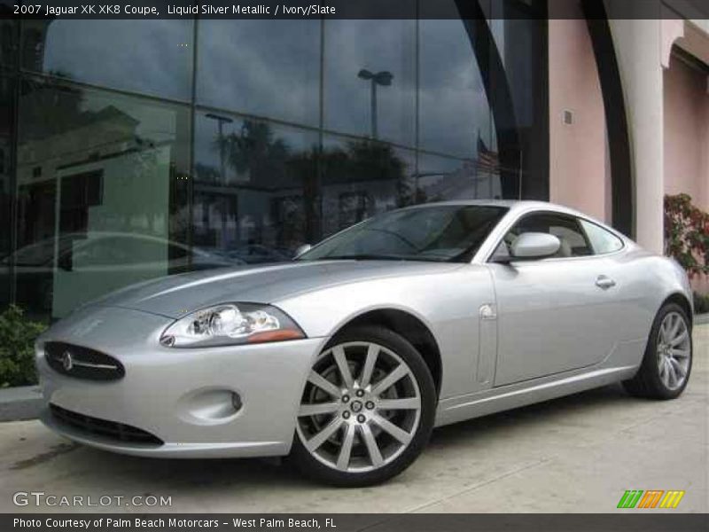 Liquid Silver Metallic / Ivory/Slate 2007 Jaguar XK XK8 Coupe