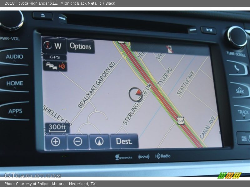 Midnight Black Metallic / Black 2018 Toyota Highlander XLE