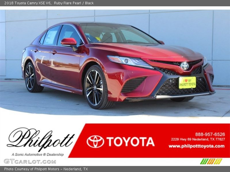 Ruby Flare Pearl / Black 2018 Toyota Camry XSE V6