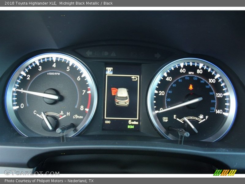 Midnight Black Metallic / Black 2018 Toyota Highlander XLE