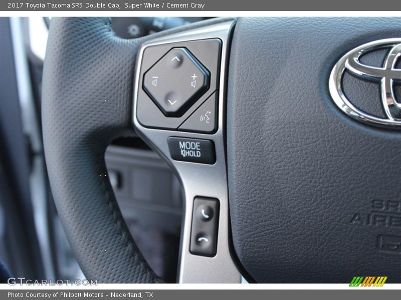 Super White / Cement Gray 2017 Toyota Tacoma SR5 Double Cab