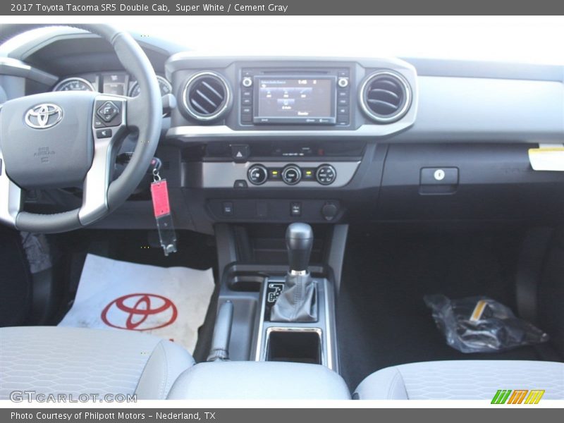 Super White / Cement Gray 2017 Toyota Tacoma SR5 Double Cab