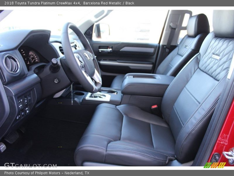 Front Seat of 2018 Tundra Platinum CrewMax 4x4