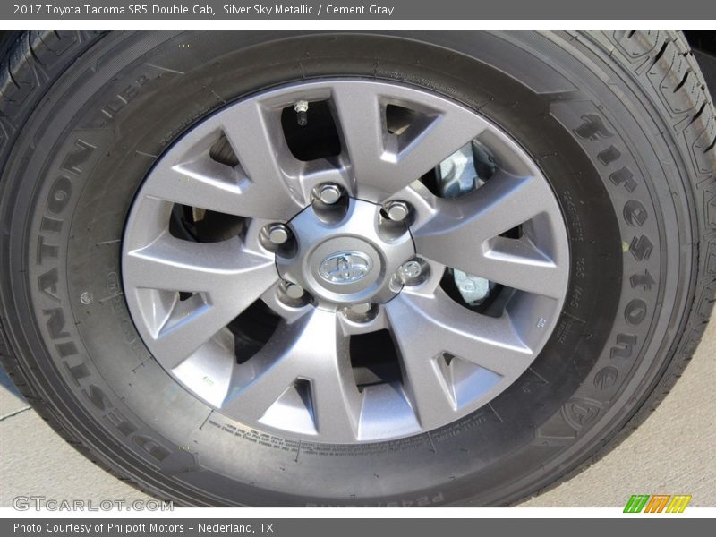 Silver Sky Metallic / Cement Gray 2017 Toyota Tacoma SR5 Double Cab