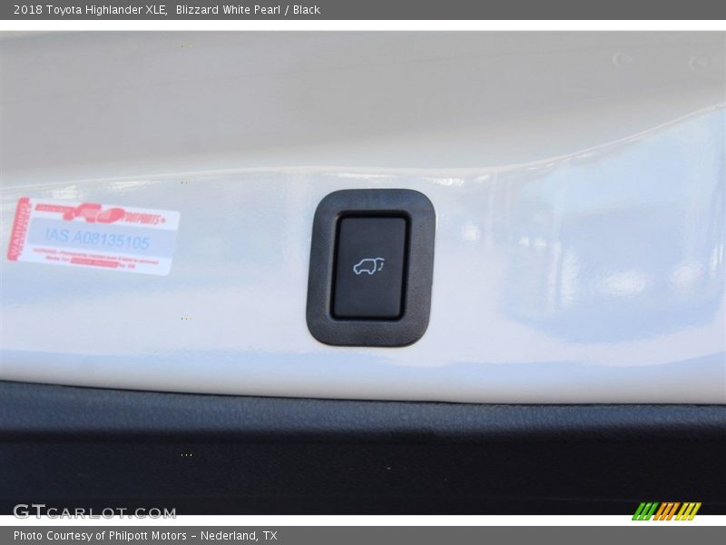 Blizzard White Pearl / Black 2018 Toyota Highlander XLE