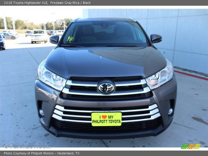 Predawn Gray Mica / Black 2018 Toyota Highlander XLE