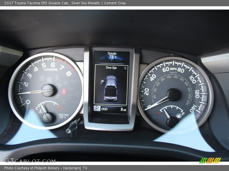Silver Sky Metallic / Cement Gray 2017 Toyota Tacoma SR5 Double Cab