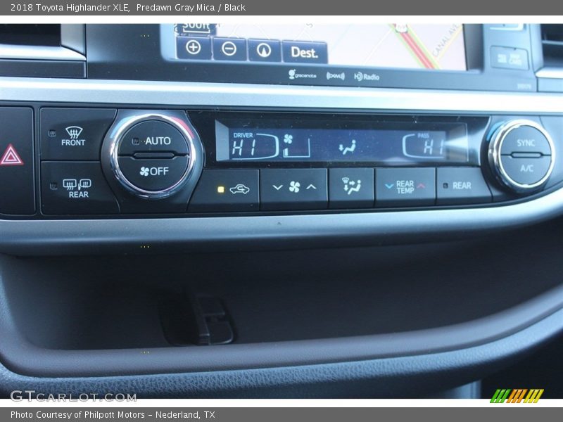 Predawn Gray Mica / Black 2018 Toyota Highlander XLE