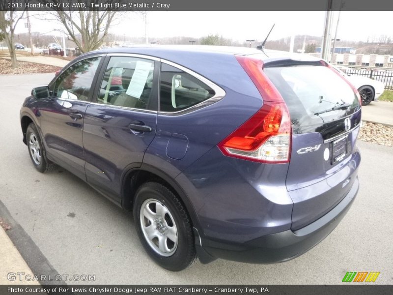 Twilight Blue Metallic / Gray 2013 Honda CR-V LX AWD