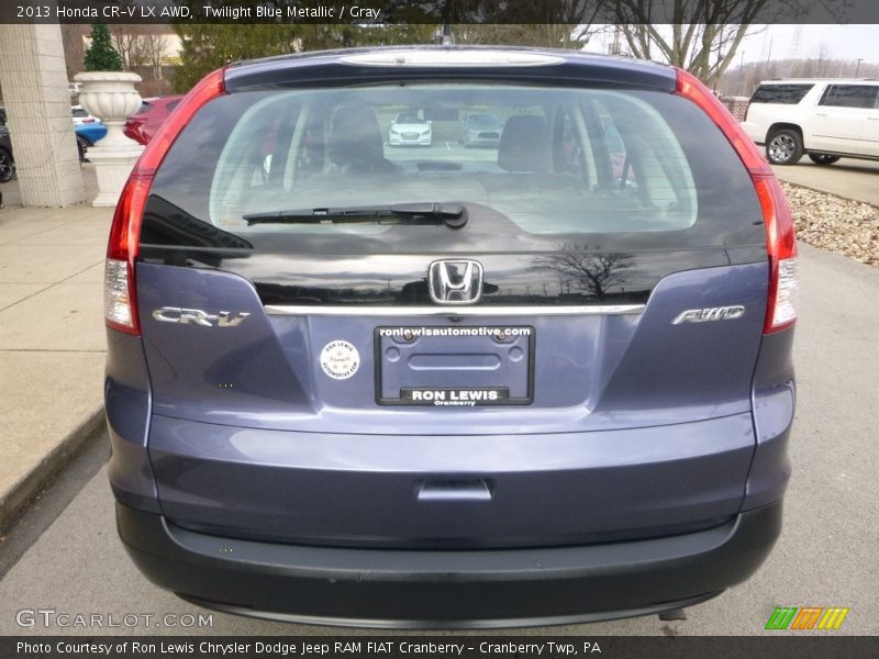 Twilight Blue Metallic / Gray 2013 Honda CR-V LX AWD